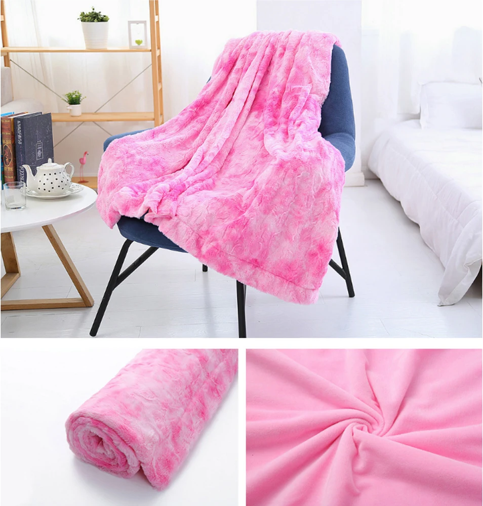 Мягкое меховое одеяло для дивана 3 размера теплое из искусственного меха уютные