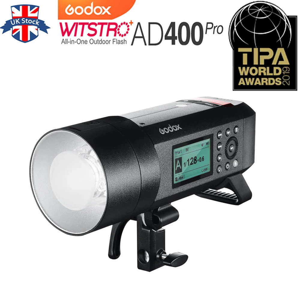 В наличии в Великобритании мощная портативная студийная вспышка Godox AD400pro с