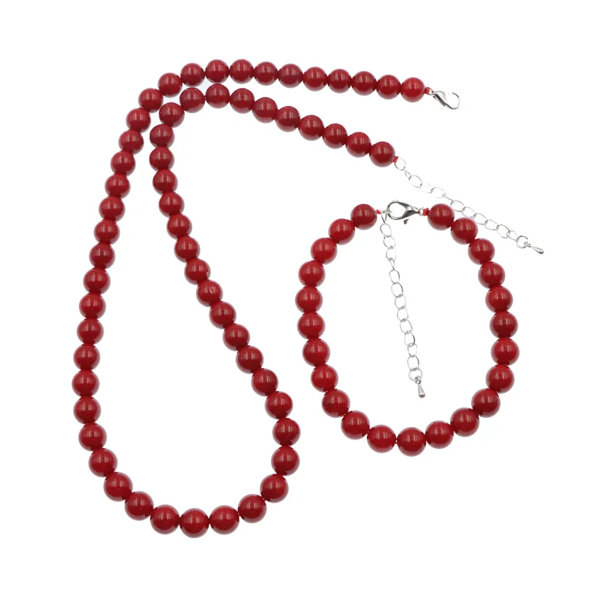 Удивительная цена Мода комплект ювелирных изделий из искусственного коралла