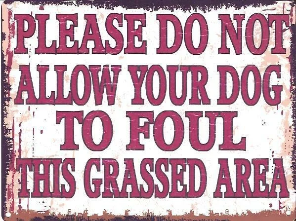

DOG FOUL METAL SIGN RETRO VINTAGE STYLE SMALL Pets Vet Tin Sign