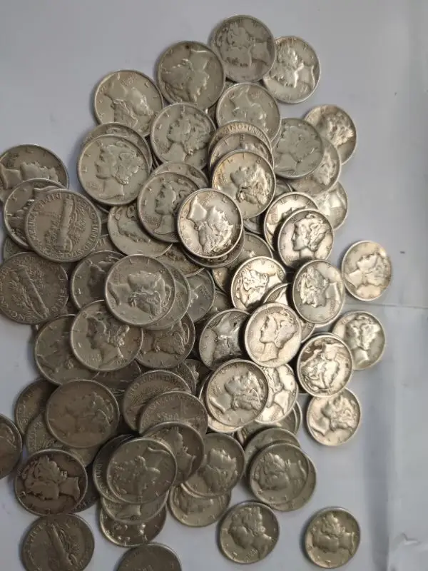 Us Silver Coin 10 Cents Old 100% Real Original Coins Collectible 1pcs | Дом и сад