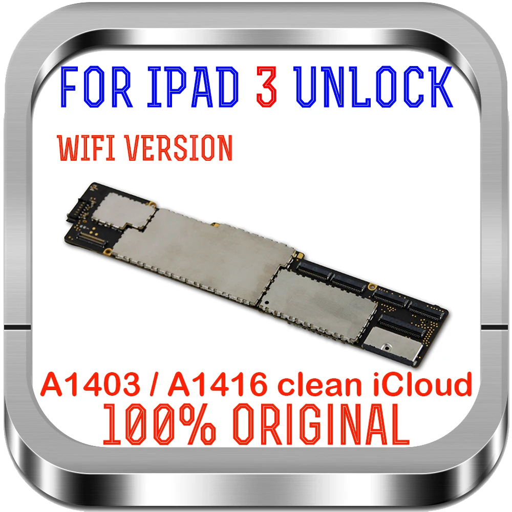 Материнская плата для ipad 3 Clean iCloud A1403 / A1416 или A1430 материнская с полными чипами