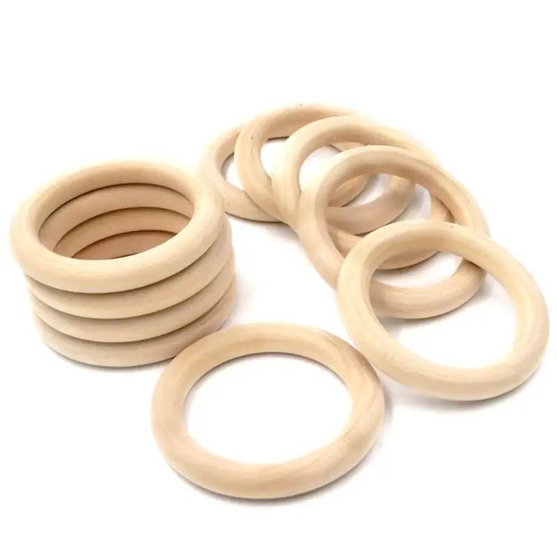 

Natural Wooden Ring Unfinished Wood Circles Bracelet Jewelry Making Accessories
