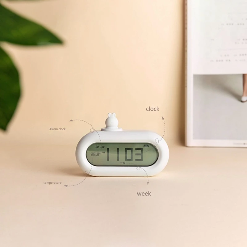 

Cute TV Cartoon Alarm Clock Portable Multi-Functional Small Desk Lamp Student Sleepy Dormitory Time Smart Clock