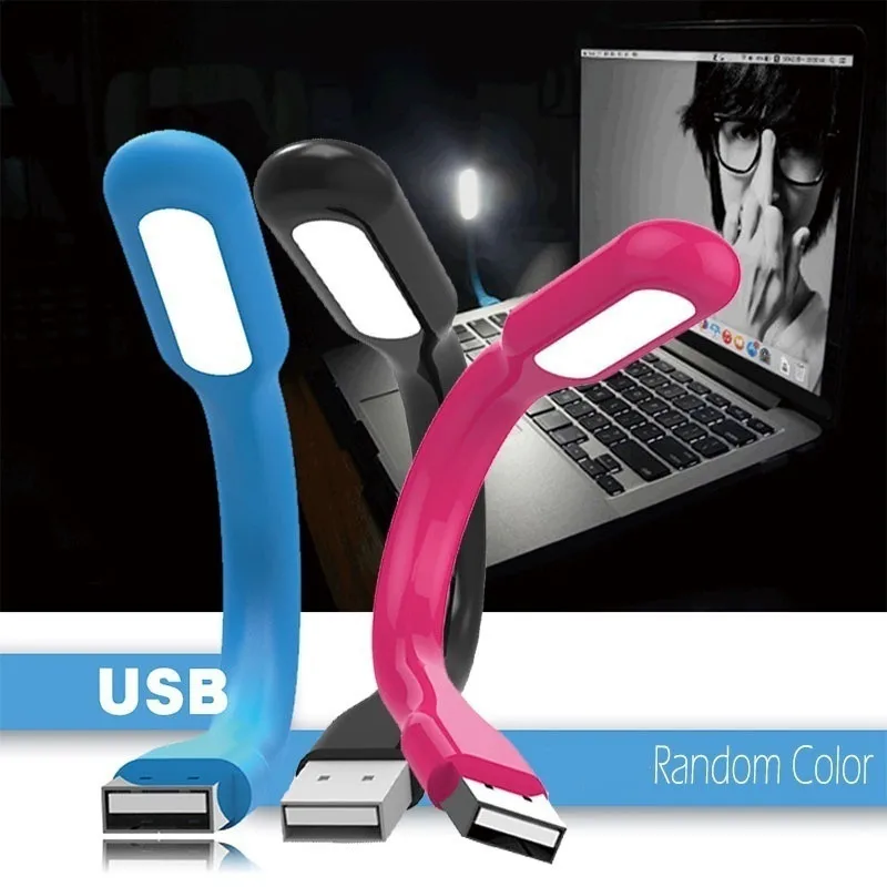 Гибкая ультраяркая светодиодная мини лампа для чтения с USB компьютерная ноутбука