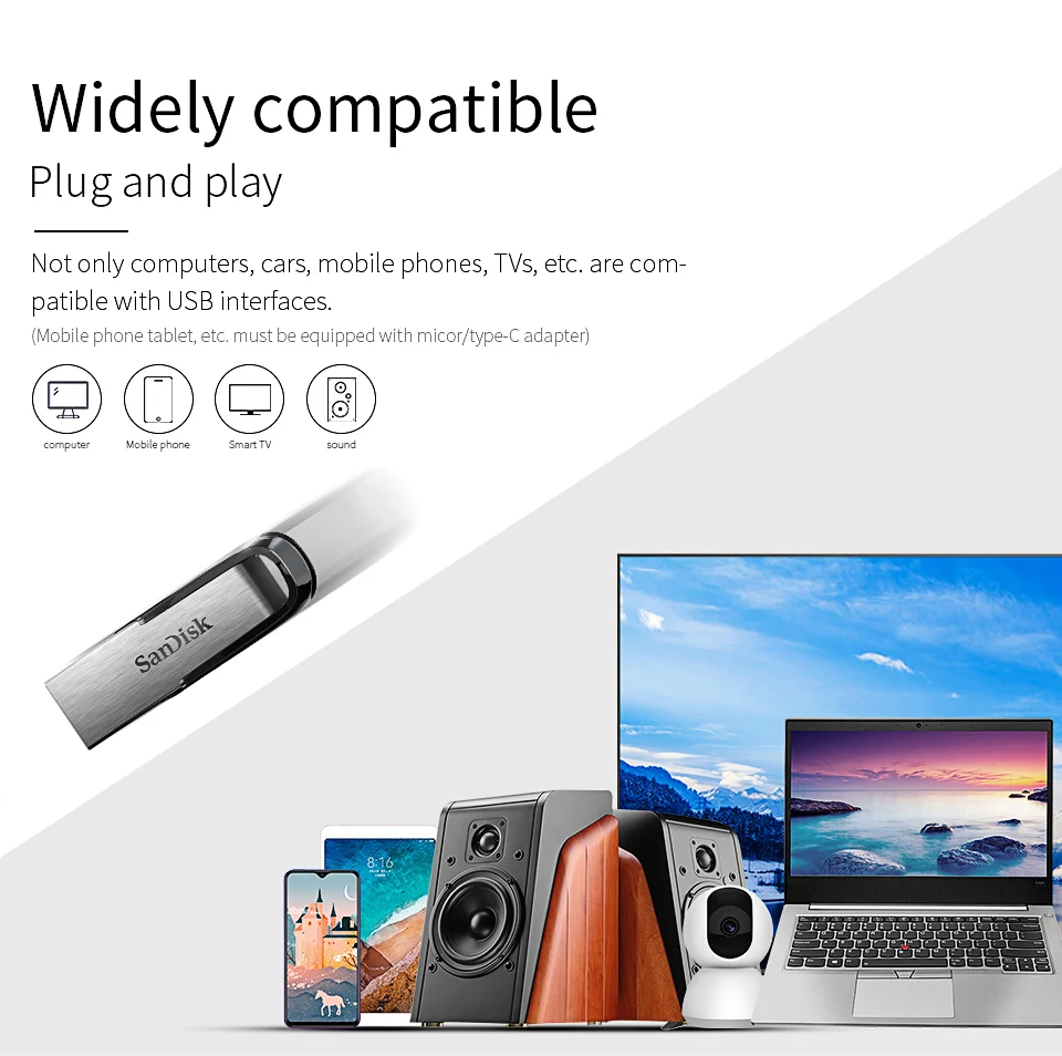 Двойной Флеш-накопитель SanDisk USB флэш-накопитель CZ73 16 Гб оперативной памяти, 32 Гб встроенной памяти, 64 ГБ 128 ГБ флэш-накопитель 150 МБ/с. USB 3,0 Ультра талант memoria stick флешки флеш U диск