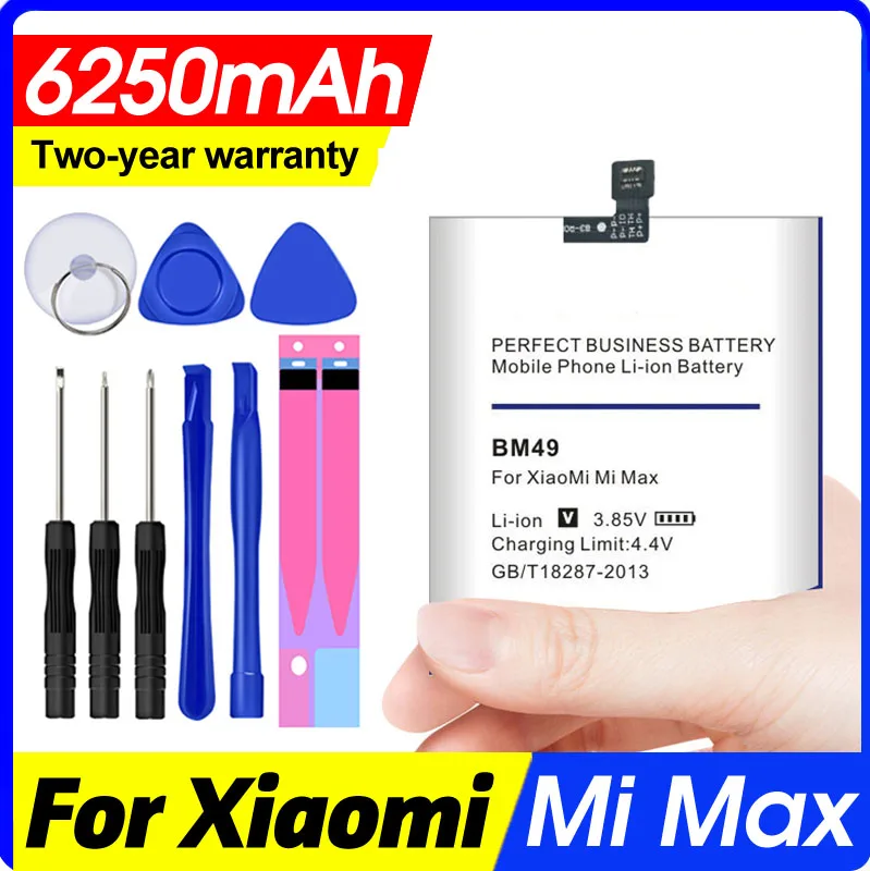 Новый высококачественный аккумулятор BM49 6250mAh для Xiaomi Mi Max|Аккумуляторы мобильных