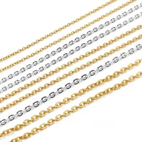 2 meters stainless steel link chain 1 5 2 3 mm width o shape gold plated chain for jewelry making necklace bracelet accessories