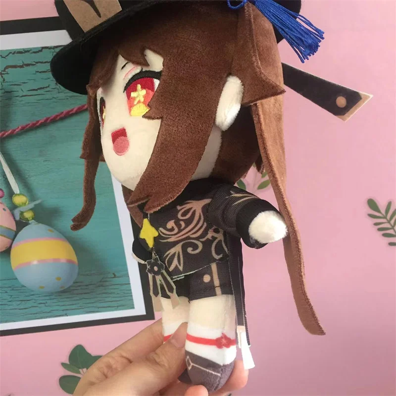 Genshin-figura de peluche de impacto Hu Tao, mu&ntilde;eco de peluche fantasma, almohada suave, colgante de Cosplay, regalo para ni&ntilde;os, colecci&oacute;n de Fans-3