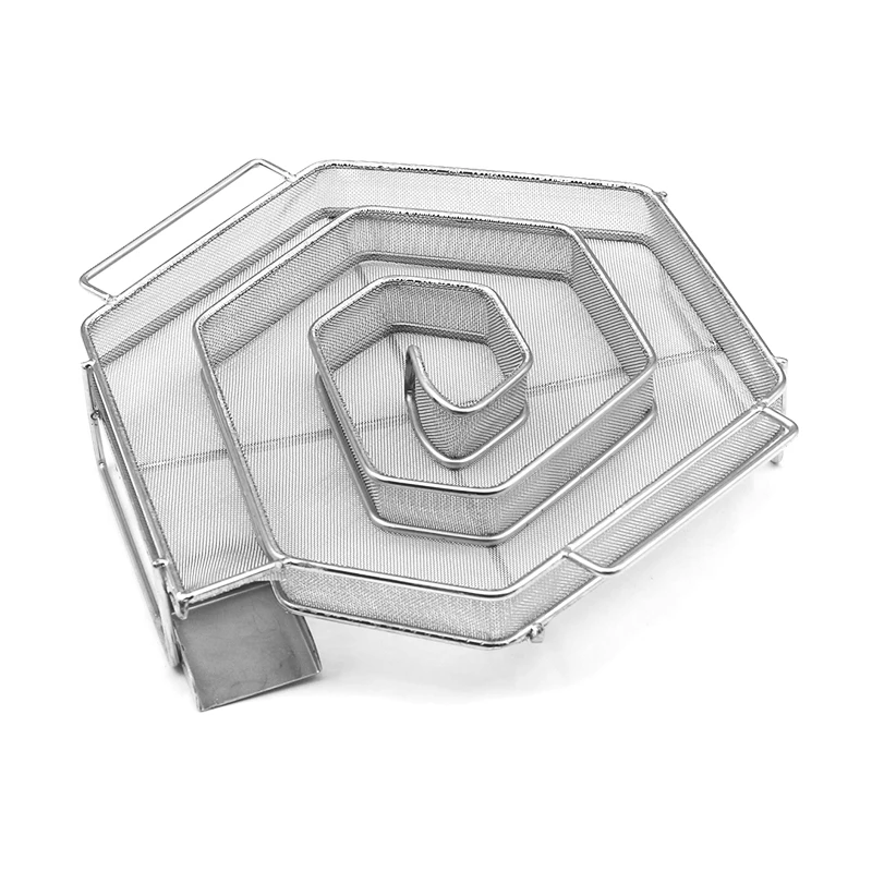 Hexagon Генератор холодного дыма для барбекю-гриля или курильщика, древесная пыль, горячее и холодное копчение, мясо лосося, сжигание, приготовление пищи, инструменты для барбекю из нержавеющей стали - Цвет: Hexagon