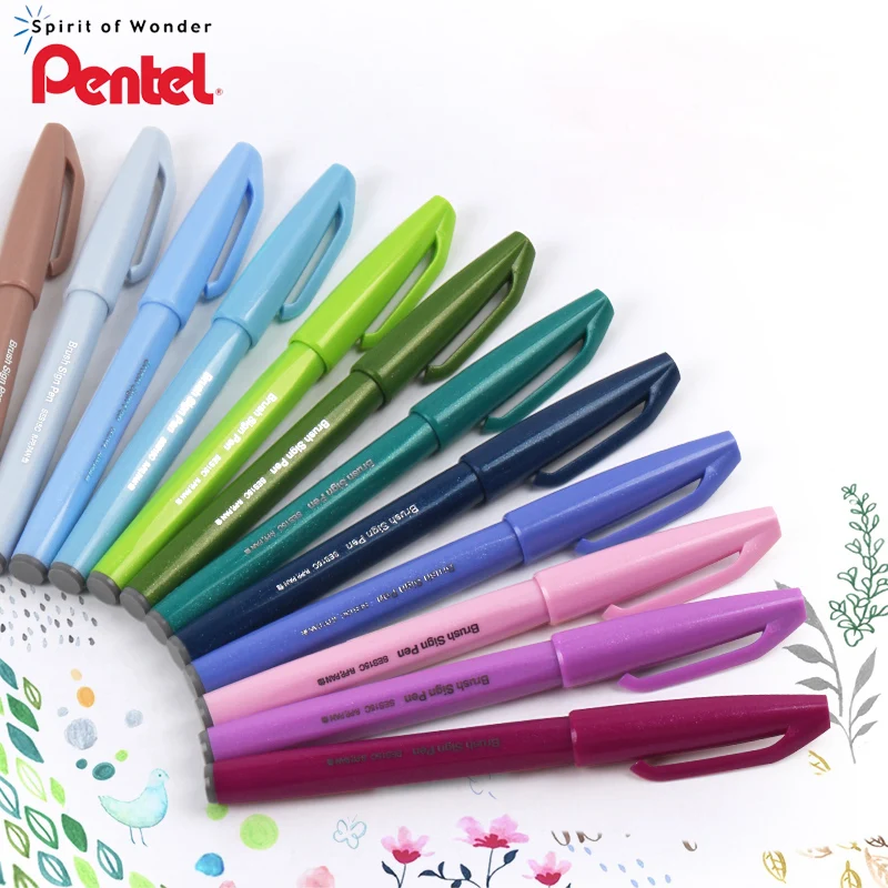 1PCS Pentel  TOUCH color soft brush Brush soft pen hand acco