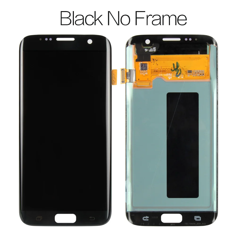 Back I No Frame 5,5 AMOLED S7 edge дисплей для SAMSUNG Galaxy S7 Edge экран дисплей сенсорный с рамкой для SASMSUNG S7 Edge lcd G935F - Цвет: Back I No Frame