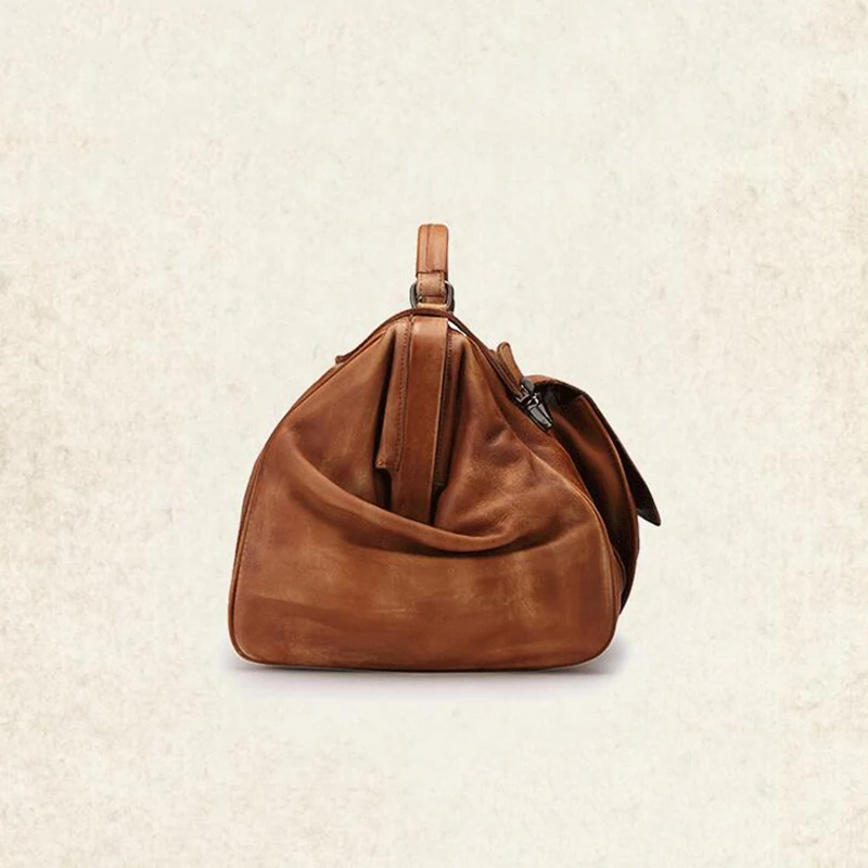 Сумка для путешествий из натуральной кожи с натуральным лицевым покрытием