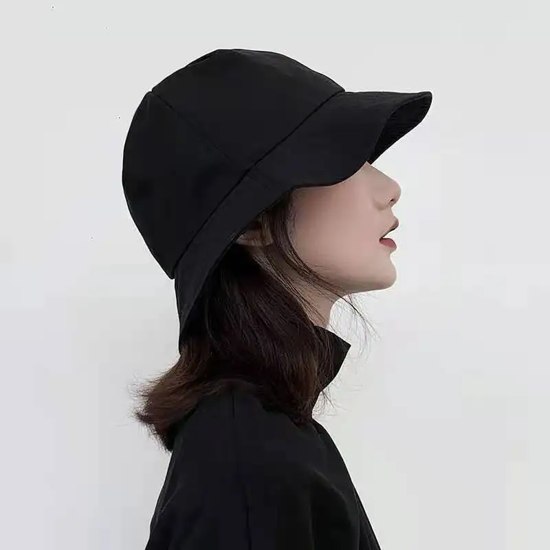 

2021 New Panama Hat for Women Sunhats Sun Protection Bucket Hats Women's Summer Hats Youth Girls Fashion Round Caps Large Brim