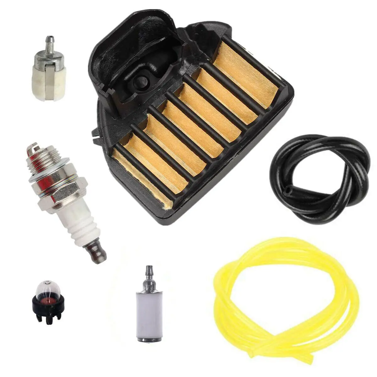 

Air Filter Fuel Filter Line Spark Plug Tune-Up Kit Fit for Husqvarna 455E 455