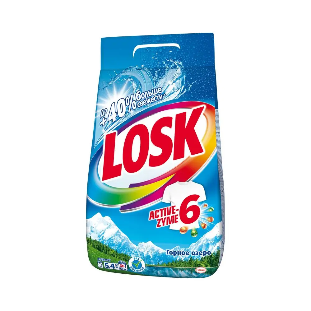 Стиральный порошок Losk &quotГорное озеро&quot для белого и светлого 5 4 кг 36 стирок | Дом