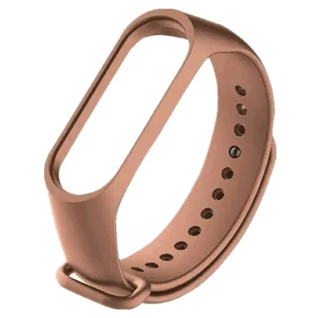 Brown Для Xiaomi mi Band 4 3 силиконовый розовый сменный Браслет ремешок для Xiomi mi band 3 mi Band 4 3 band 4 ремешок на запястье - Цвет: Brown