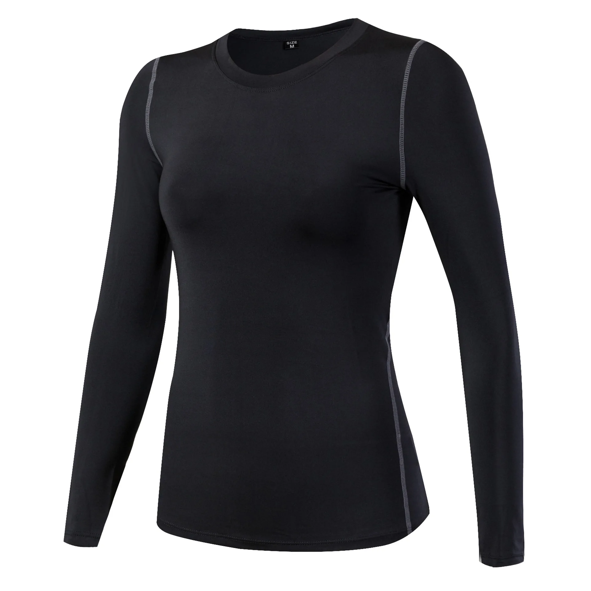 

Women's Pro Tight Training Long Sleeve Sports Fitness Yoga T-shirt Moisture Wicking Long-Sleeved Shirt Clothes 2019