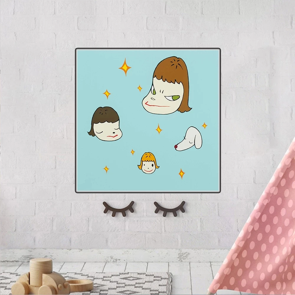 

Holover Yoshitomo Nara"Star Island"Canvas Oil Painting Japanese Manga Unframed Cartoon Wall Art Home Decoration Aesthetic