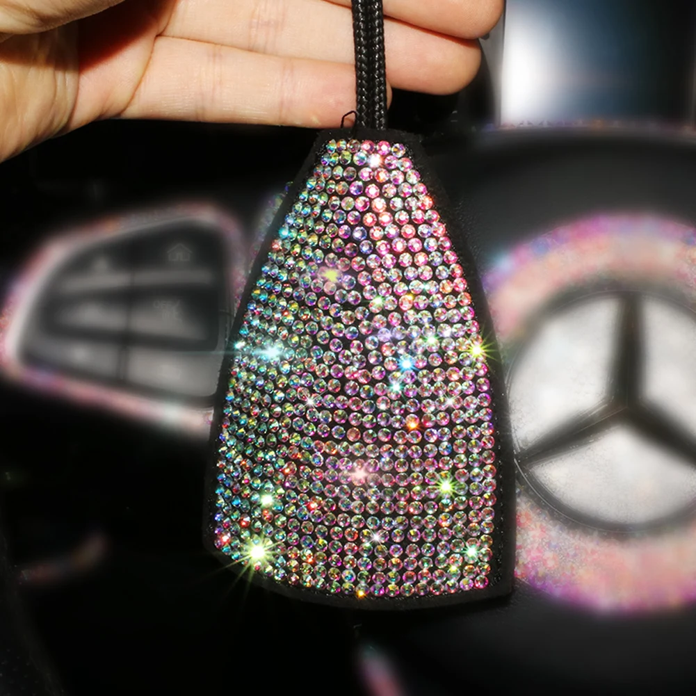 Модный кожаный чехол Стразы для автомобильных ключей универсальный размер