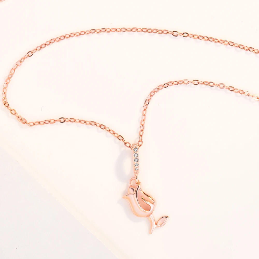 Простой Стиль 925 Серебряное ожерелье для девочек модное ювелирное изделие