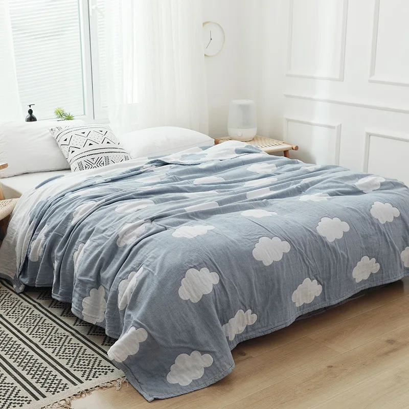 Трехслойное Хлопковое полотенце простыня с двойной сеткой летнее одеяло