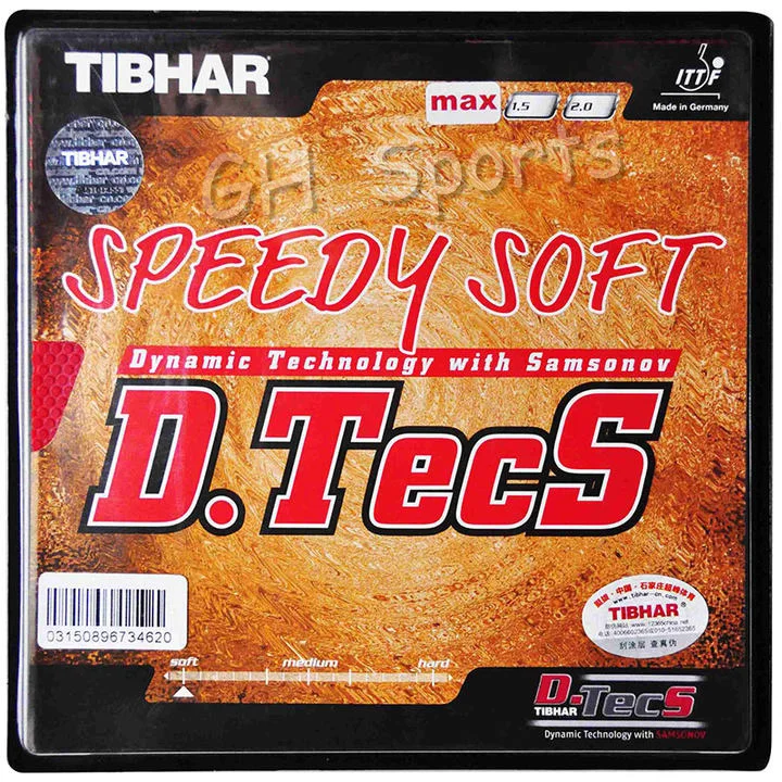 TIBHAR короткие пипсы SPEEDY SOFT D. TECS Pips out Настольный теннис резиновая губка для пинг