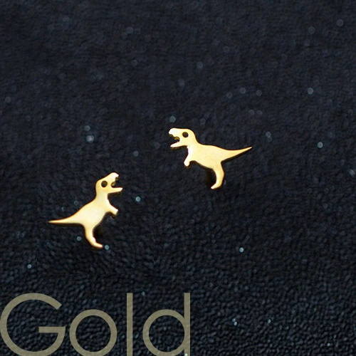 ED54-A-Gold Trusta, новинка, 925 пробы, серебряные ювелирные изделия, модные милые маленькие серьги-гвоздики с динозавром, подарок для девочек, детей, леди, ED54 - Окраска металла: ED54-A-Gold