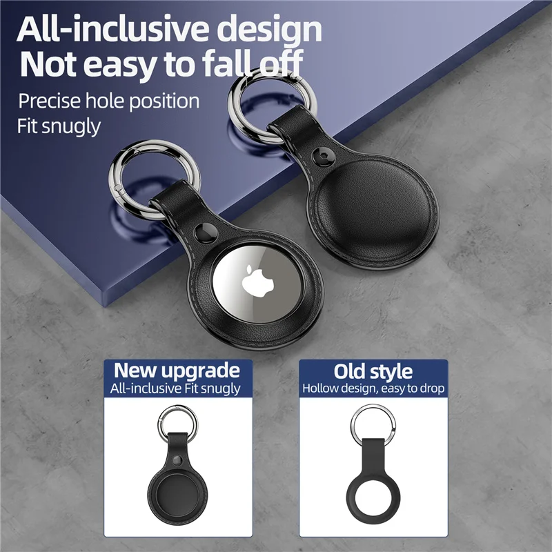 

For AirTag Case For AirTag Cover Compatible with Apple Protector Bumper Soft TPU Leather For Apple AirTags Tracker Buckle Fundas