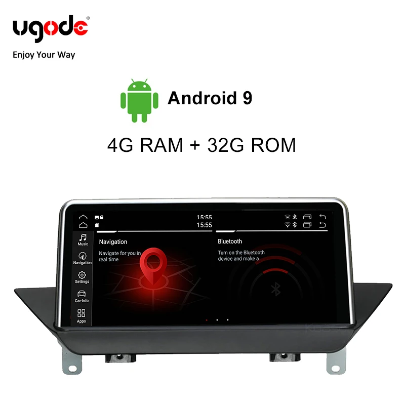 Ugode Android 9 0 для BMW X1 E84 автомобильный мультимедийный плеер GPS-навигация 10 25 дюймовый