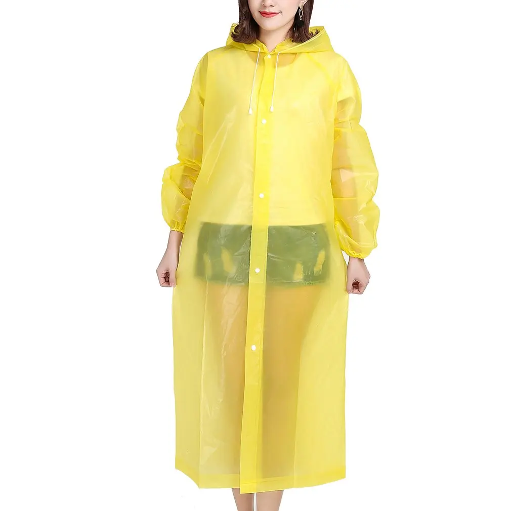 

Fashion EVAAdult Rain Women Man Raincoat Poncho Non-Disposable Transparent Camping Raincoat Outdoor Riding Bicycle Rainwear Suit