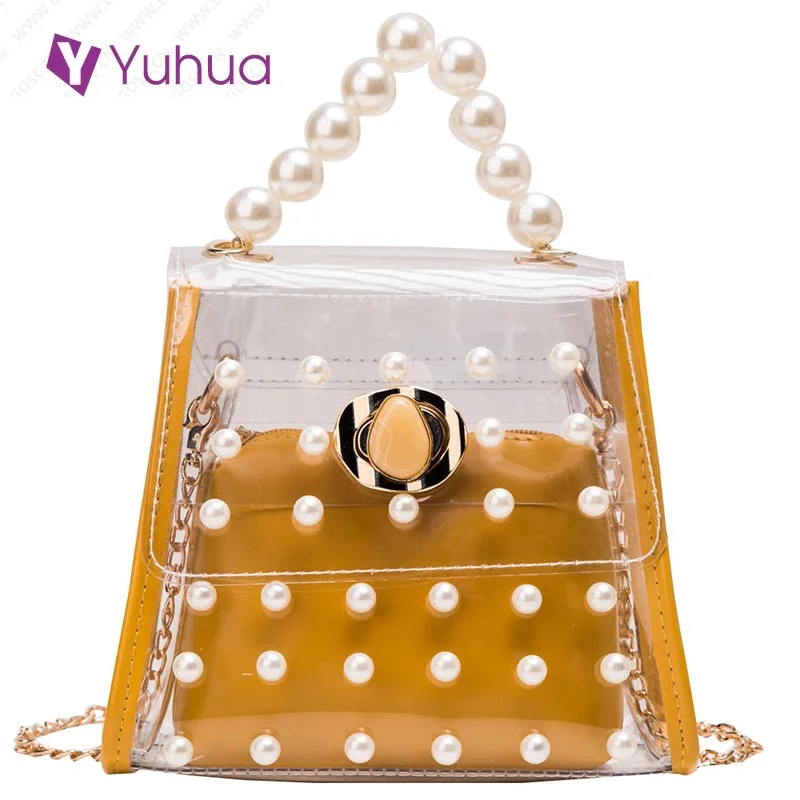 

Yuhua, 2020 new fashion women handbags, simple transparent bag, trend shoulder messenger bag, casual korean version woman bags.
