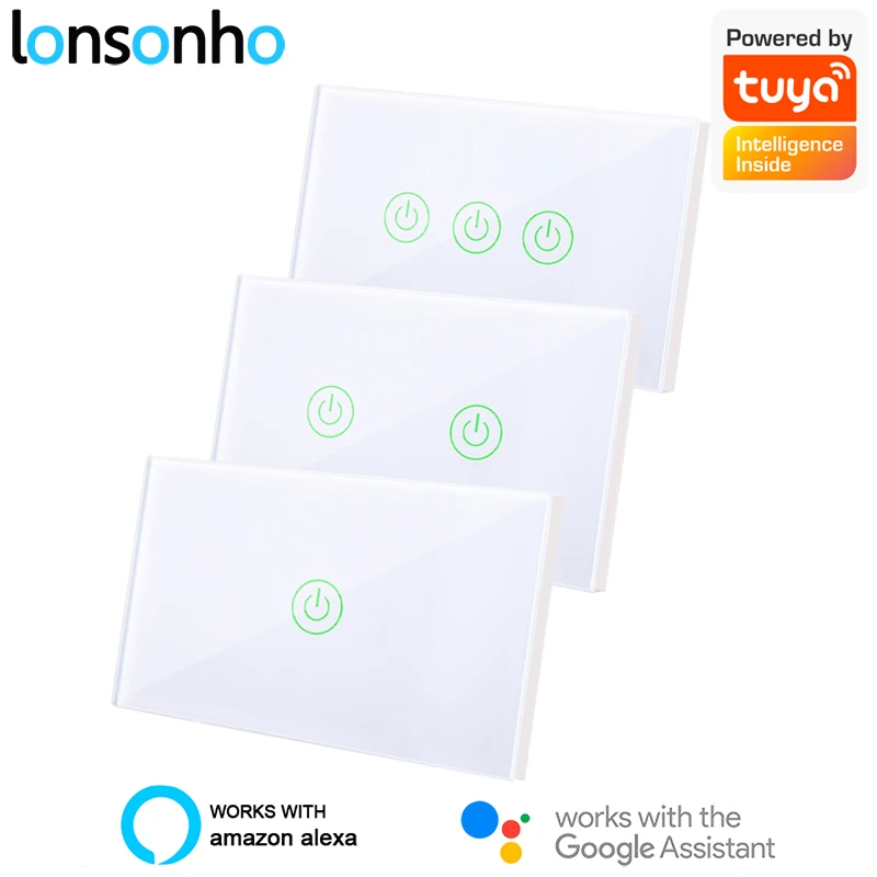 Умный Wi Fi переключатель Lonsonho светильник сенсорный приложение Tuya Smartlife