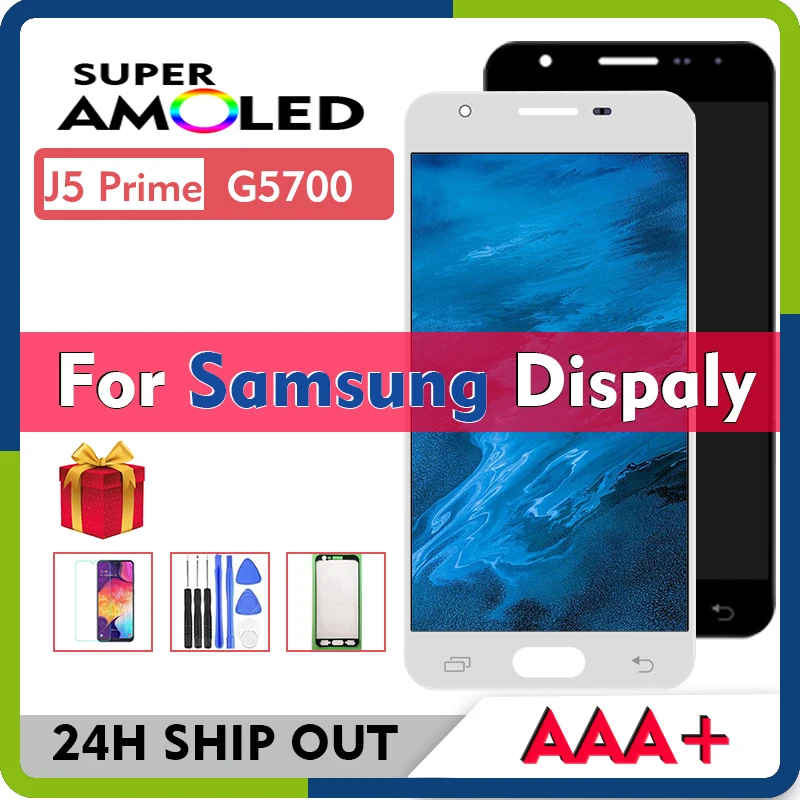 

G570 Original For SAMSUNG Galaxy J5 Prime 2016 On5 SM G570F G570M G570Y DS LCD Display With Touch Screen Digitizer Assembly