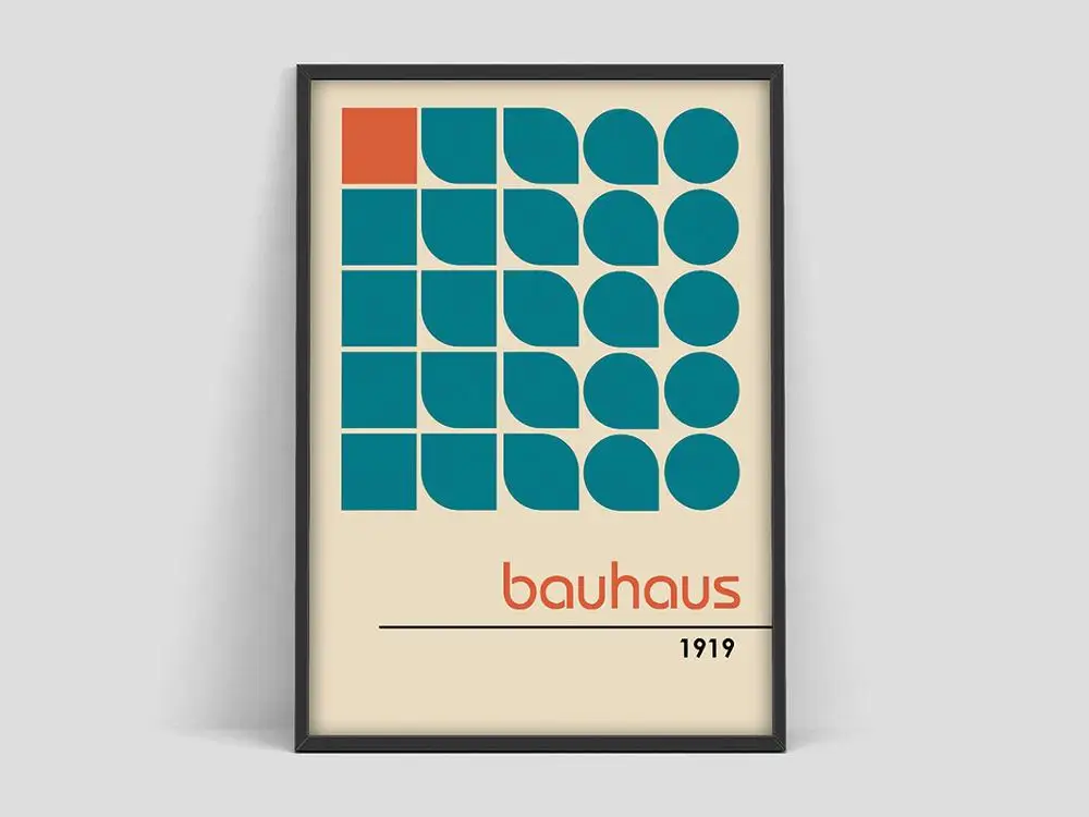 Постер Bauhaus 100 год боухаус выставочная печать Герберта Байера боухауса Уолтер