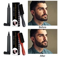 four prong waterproof beard pen and beard brush and shredded hair brush combination coverage long lasting repair shape