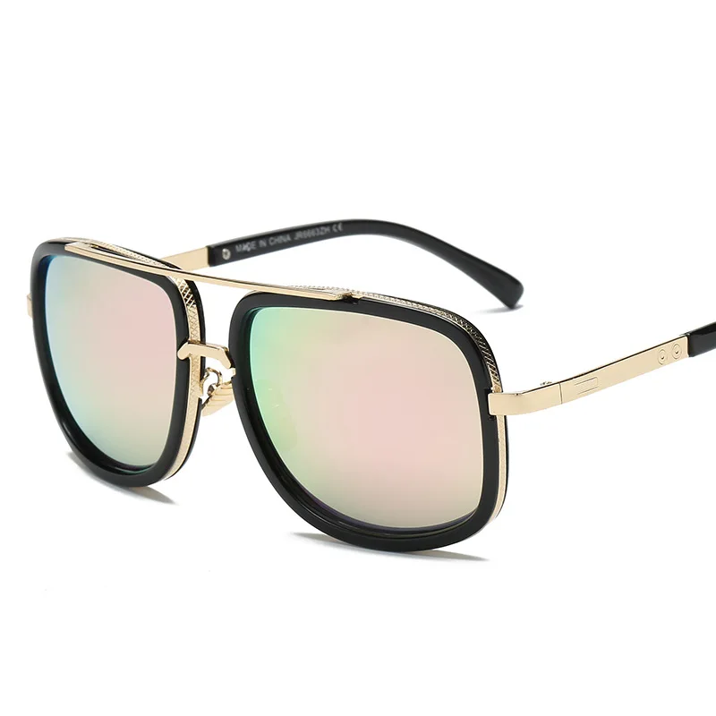 

European and American film and television drama iron man on camera the same sunglasses metal frame fashion personality sunglasse