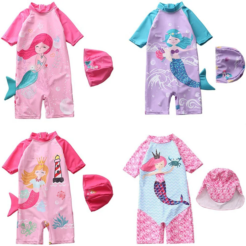 

Mermaid Girl Swimsuit Kids One Piece Children's Swimwear Surfing Swim Suits 2-8 Years Toddler Girls Bathing Suit Beachwear 2022