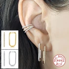 Женские серьги-кольца с цирконием CANNER, серьги-кольца из стерлингового серебра 925 пробы с U-образной застежкой для ушей