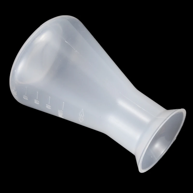

100ml Clear White Plastic Laboratory Chemical Conical Flask Storage Bottle