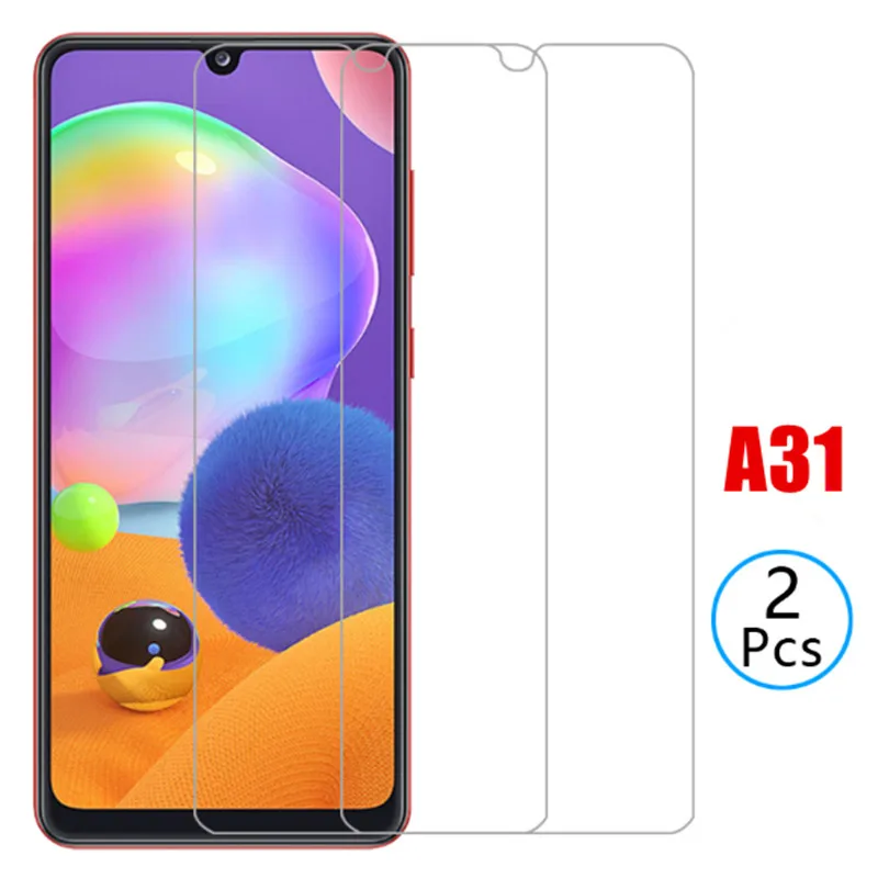 

2pieces 9H Tempered Glass For Samsung A31 A315F Galaxy a31 A 31 Safety Screen Protector on samsung a31 SM-A315F Protective Glass