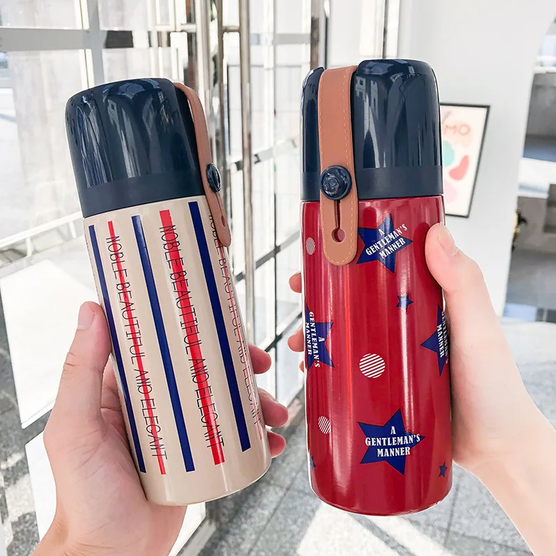 FUNBAKY термо чашка из нержавеющей стали в британском стиле с ручкой двойными