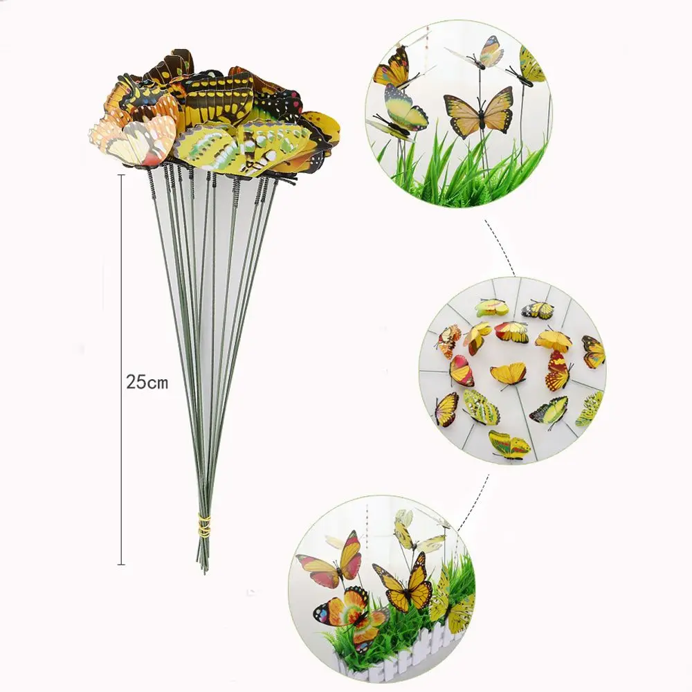 10 шт./лот искусственные украшения для сада в виде бабочек искусственный декор
