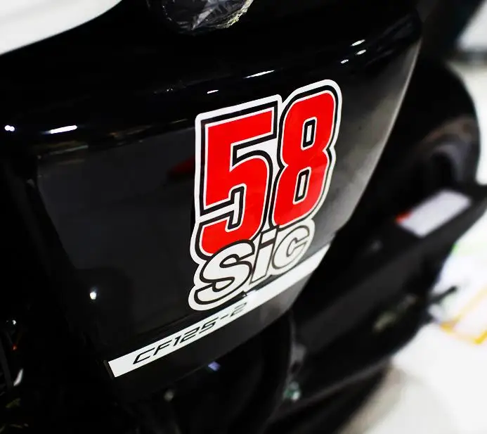 Виниловые наклейки Marco Simoncelli 58 Sic на Мотогонки мотоцикл аксессуары для скутера