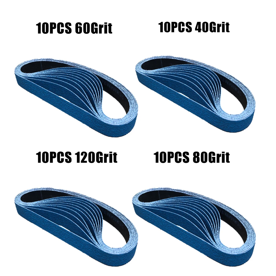 

10pieces 20*520mm Abrasive Sanding Belts Zirconia Sander File Sanding Band 40/60/80/120 Grit Abrasive Tool For Belt Sanders