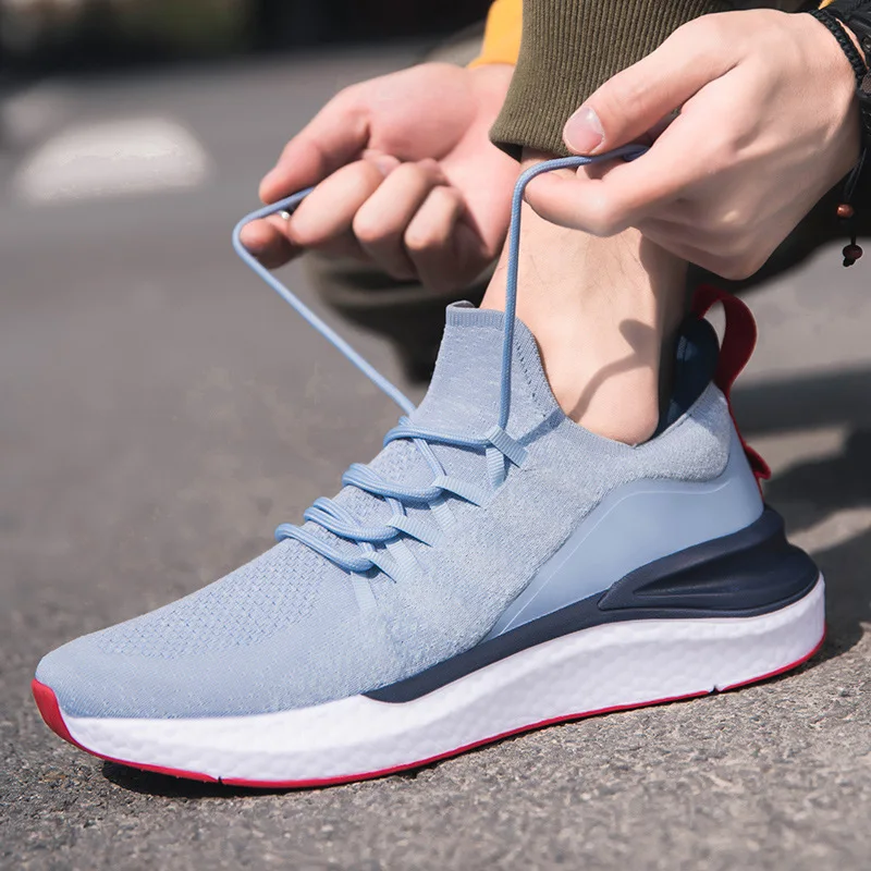 

New large size men's shoes flying knitting shoes sports casual shoes Korean style trendy shoes fashion men's shoes sneakers