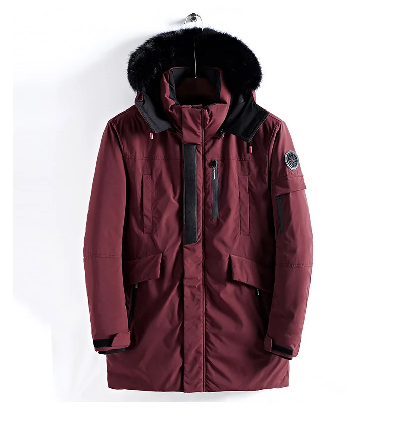 Новинка 2019 Зимняя Повседневная Длинная стильная куртка с капюшоном погоном