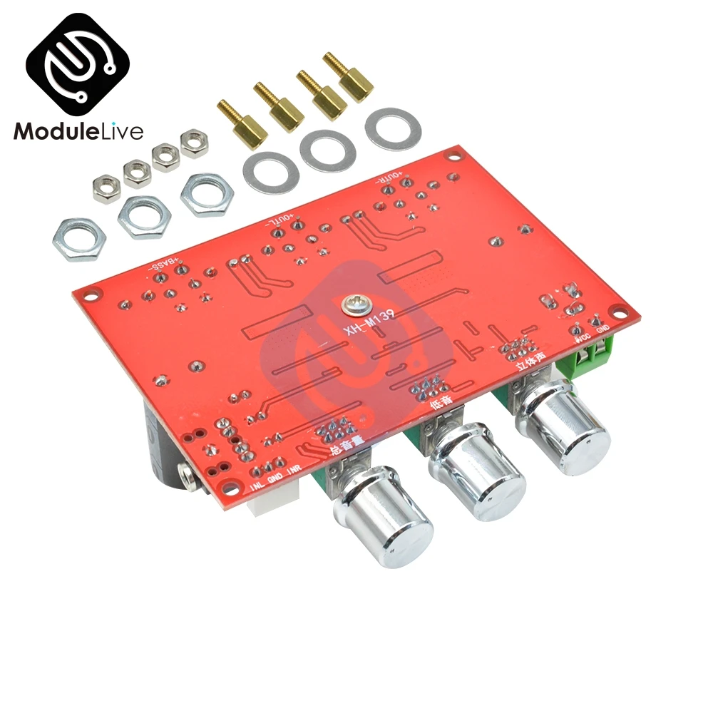 Плата усилителя мощности Top Sound TPA3116D2 50 Вт * 2 + 100 1 каналов (левый/правый/сабвуфер)