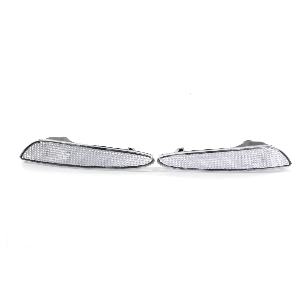 White 1 Pair Автомобильный левый и правый габаритный светильник на бампер, сигнальный светильник поворота для Benz W211 E Class 03-06, аксессуары для стайлинга автомобилей - Испускаемый цвет: White 1 Pair