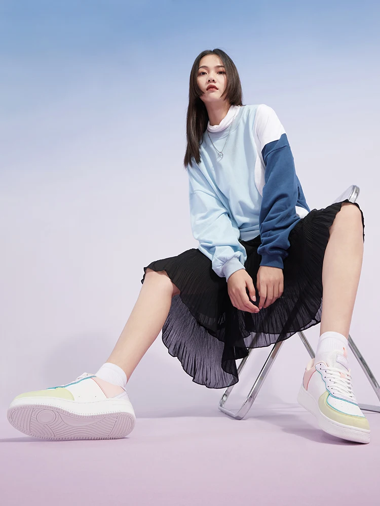 CAMEL Skateboarding Shoes Women's Sneakers Fall New Non-slip Wear-resisting Breathable Sports Casual Shoes Hit Color Flat Shoes